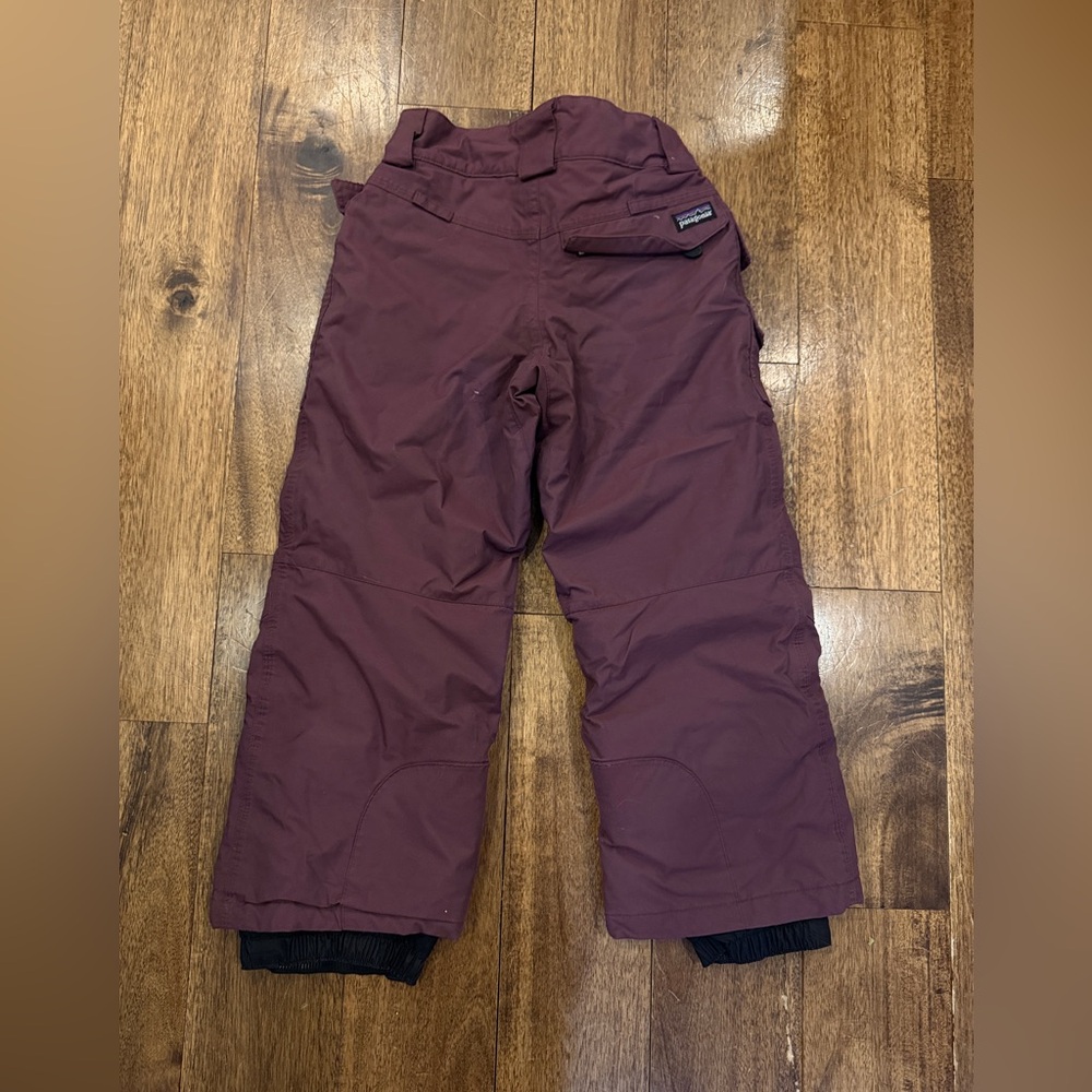 Patagonia Kids Burgundy snow pants XS - Picture 2 of 6
